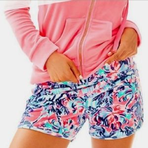 RARE Lilly Pulitzer Robyn Shorts Womens XSmall Cabana Cocktail Velour Lounge‎ XS